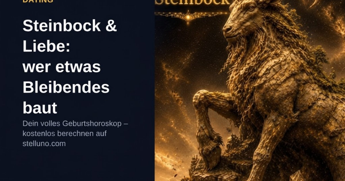 Steinbock & Liebe – Anziehung, Partner und Kompatibilität bei stelluno